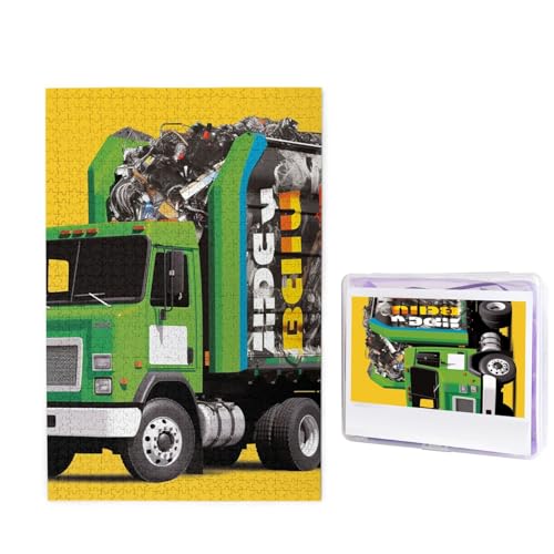 Puzzle Custom Jigsaw Puzzles for Adults 1000 Pieces Personalized Wooden Puzzle I Love Garbage Trucks Wedding Puzzle Picture Puzzle for Christmas Family Birthday Holidays von Dwrepo