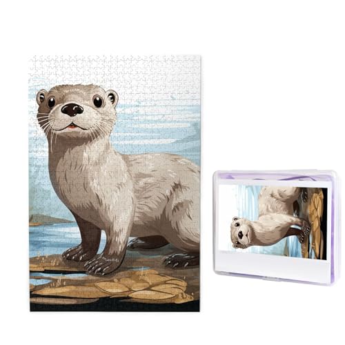 Puzzle Custom Jigsaw Puzzles for Adults 1000 Pieces Personalized Wooden Puzzle Otter Wedding Puzzle Picture Puzzle for Christmas Family Birthday Holidays von Dwrepo