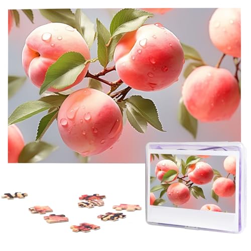 Puzzle Custom Jigsaw Puzzles for Adults 1000 Pieces Personalized Wooden Puzzle Peach Wedding Puzzle Picture Puzzle for Christmas Family Birthday Holidays von Dwrepo