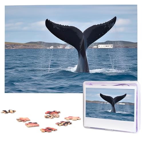 Puzzle Custom Jigsaw Puzzles for Adults 1000 Pieces Personalized Wooden Puzzle Whale Tail Wedding Puzzle Picture Puzzle for Christmas Family Birthday Holidays von Dwrepo