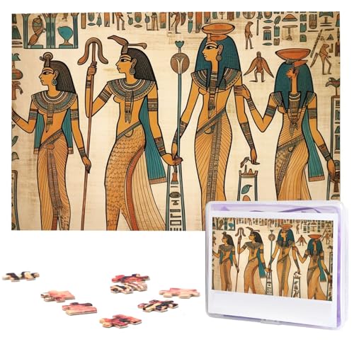 Puzzle mit 1000 Teilen – Frauen im alten Ägypten, Puzzles für Erwachsene, herausforderndes Puzzle, personalisiertes Bild, Puzzle, Holzpuzzle, 74,9 x 50 cm von Dwrepo
