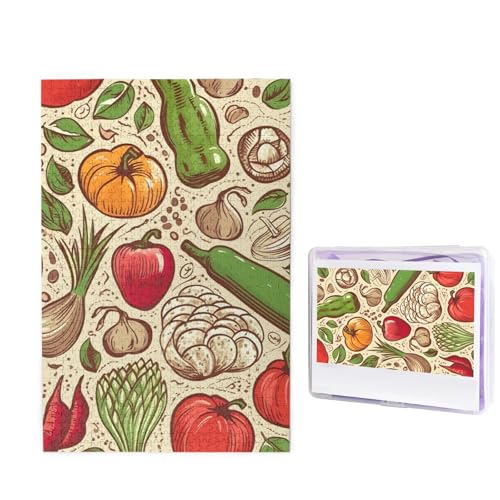 Puzzle mit 1000 Teilen – Gemüse und Obst Puzzles für Erwachsene, herausforderndes Puzzle, personalisiertes Bild, Puzzle, Holzpuzzle, 74,9 x 50 cm von Dwrepo