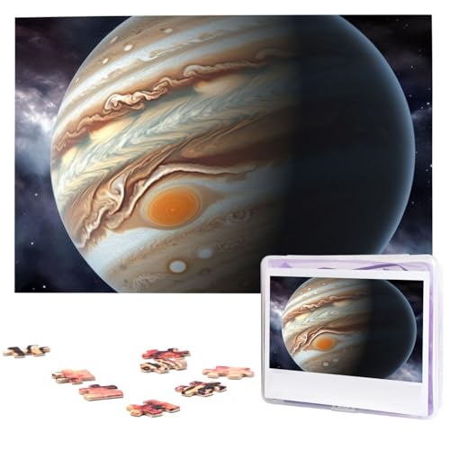 Puzzle mit 1000 Teilen – Jupiter-Landschafts-Puzzles für Erwachsene, herausforderndes Puzzle, personalisiertes Bildpuzzle, Holzpuzzle, 74,9 x 50 cm von Dwrepo