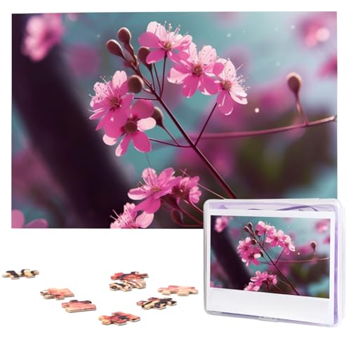 Puzzle mit 1000 Teilen – Kleine Blumen-Puzzles für Erwachsene, herausforderndes Puzzle, personalisiertes Bildpuzzle, Holzpuzzle, 74,9 x 50 cm von Dwrepo