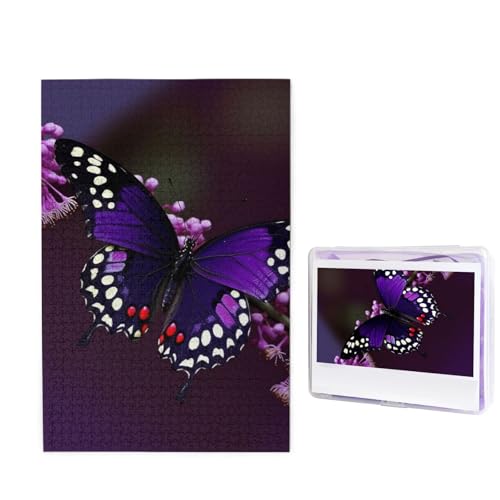 Puzzle mit 1000 Teilen – Lila Pflaume Schmetterling Puzzles für Erwachsene, herausforderndes Puzzle, personalisiertes Bild, Puzzle, Holzpuzzle, 74,9 x 50 cm Puzzle mit 1000 Teilen – Lila Pflaume Schmetterling Puzzles für Erwachsene, herausforderndes Puzzle, personalisiertes Bild, Puzzle, Holzpuzzle, 74,9 x 50 cm von Dwrepo