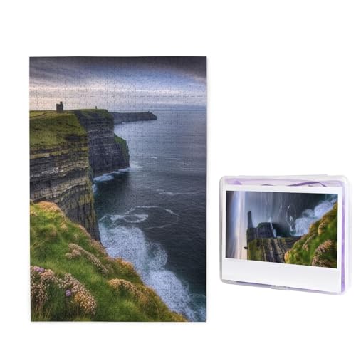 Puzzle mit 1000 Teilen – Outdoors The Cliffs Puzzles für Erwachsene, herausforderndes Puzzle, personalisiertes Bild, Holzpuzzle, 74,9 x 50 cm von Dwrepo