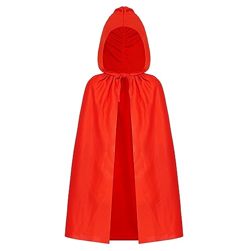 Dxhycc Umhang mit Kapuze, Unisex, Halloween, Weihnachten, Rollenspiel, Cosplay, Rot von Dxhycc