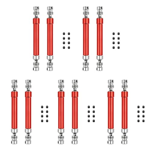 Dxoniislh 10PCS Metall CVD Antriebswelle 110-160Mm für 1/10 RC Rock Crawler Axial SCX10 90046 Trx4, Rot von Dxoniislh