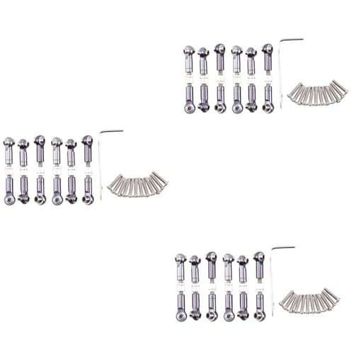 Dxoniislh 18 StüCke Einstellbare Metall GestäNge Zug Stange Vorne/Hinten Servo Link für A949 A959 A969 A979 K929 RC Auto Upgrade, von Dxoniislh