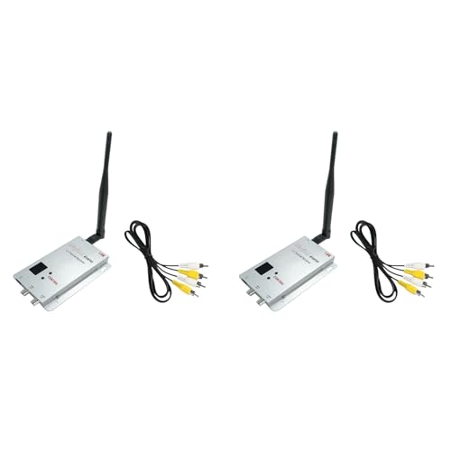 Dxoniislh 2X 1,5,5 W FPV VRX 1500 MW 12-Kanal Audio-Video-Empfänger für FPV-Drohnenflugzeuge mit Großer Reichweite von Dxoniislh