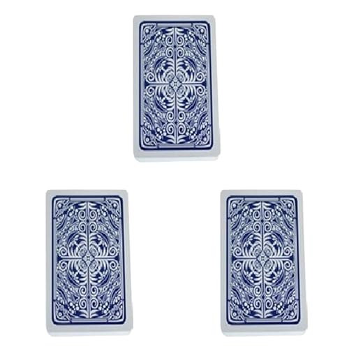 Dxoniislh 3X Poker Karten Wasserdicht Hold'em Spiel Karten Black Jack Plastik Spiel Karte Poker Spiel Brett Spiel Karte Blau von Dxoniislh