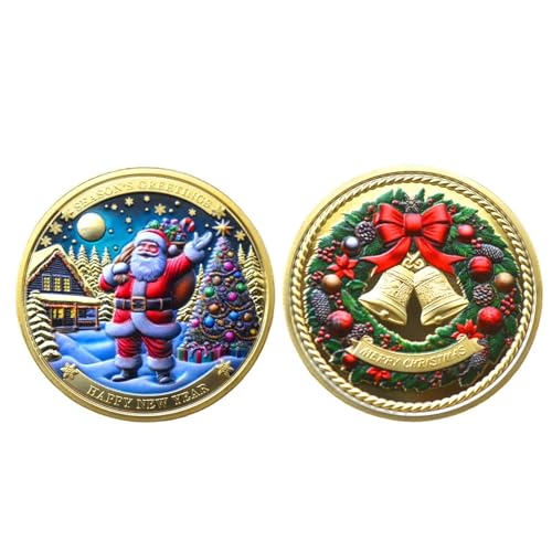 Coin Christmas, Santa Claus Collectible Coin, Christmas Commemorative Coin, Souvenir Coin For Parties, Holiday Collectible Coin, Santa Coin For Kids, Festive Souvenir Coin, Christmas Coin, School von Dybnuhoc