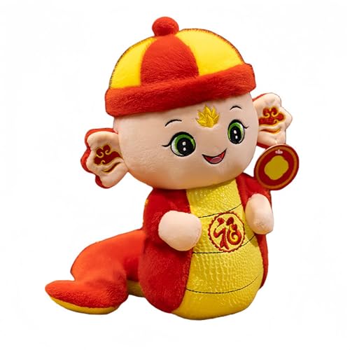 Dybnuhoc 3D Year of The Snake Plush, Chinese Snake Toy, 2025 Mascot, Plush Snake Doll, Lightweight, Vibrant for Chinese Spring Festival for Kids, Home Decoration, 16 cm, 20 cm, 25 cm von Dybnuhoc