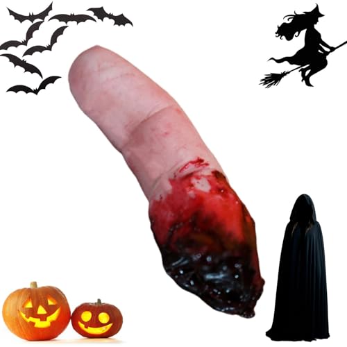 Dybnuhoc Abgetrennte Finger-Requisite, Abgehackte Finger, Gruseliger Halloween-Finger, Harzfinger, Simulierter Finger, Halloween-Finger-Requisite, Gefälschte Abgehackte Finger Zum Erschrecken von Dybnuhoc