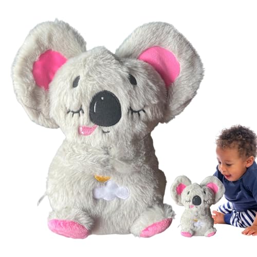 Dybnuhoc Adorable Koala Breathing Stuffed Animal, Stress Relief Plush Breathing Animal, Plush Serenity Plush Animal with Musical Lights & Rhythmic Breathing Motion for Adults and Kids von Dybnuhoc