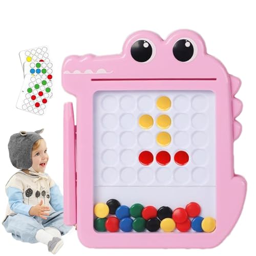 Dybnuhoc Adorable Magnetic Drawing Board, Sturdy Cute Crocodile Magnetic Dot Board, Children's Magnetic Pen Drawing Board Puzzle, Learning Education Toys for Preschoolers Kids von Dybnuhoc