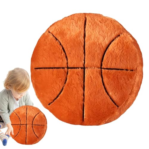 Dybnuhoc Basketballkissen | Basketball-Ball-Kissen | Basketballkissen, Gefülltes Basketballdekor, Schlafzimmer-Basketballkissen, Für Weiches Basketballkissen von Dybnuhoc