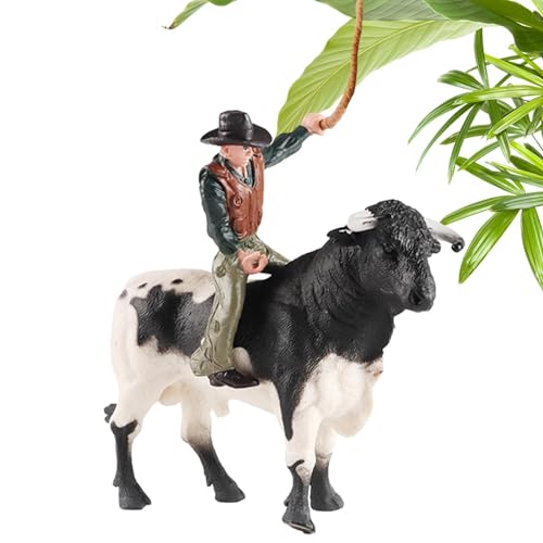 Dybnuhoc Bullenreiten-Figuren | Realistische spanische Stierkämpfer-Rinderwaldfiguren,Rodeoes Actionfigur für Sammelfiguren für Kinder, Mädchen im Alter von 3–5 und 6–12 Jahren von Dybnuhoc