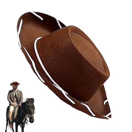 Dybnuhoc Cowboy Hat, Youth Cowboy Hat, Breathable Kids Western Hat For Daily Use, Multipurpose Stylish Child Cowboy Sun Hat, Child Cowboy Sun Hat, 32x27x12cm/12.6x10.63x4.72in von Dybnuhoc