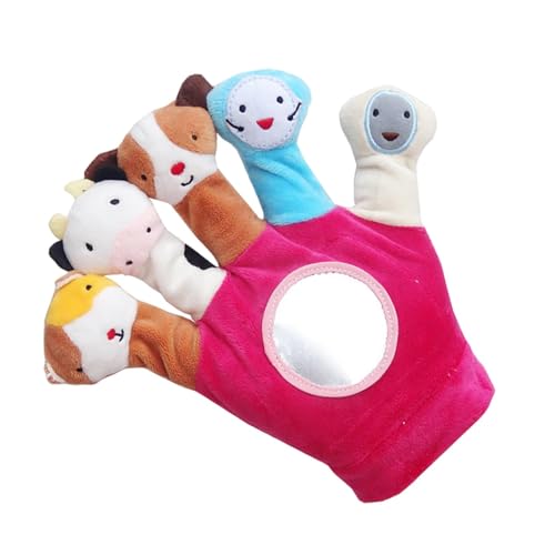 Dybnuhoc Handpuppe für Kinder,Plüsch-Handpuppe - Story-Time-Spielzeug,Plüschpuppe, Handpuppenhandschuhe, 5 Tierdesigns, interaktives Lernspielzeug zum Geschichtenerzählen, Rollenspiel, Unterrichten von Dybnuhoc