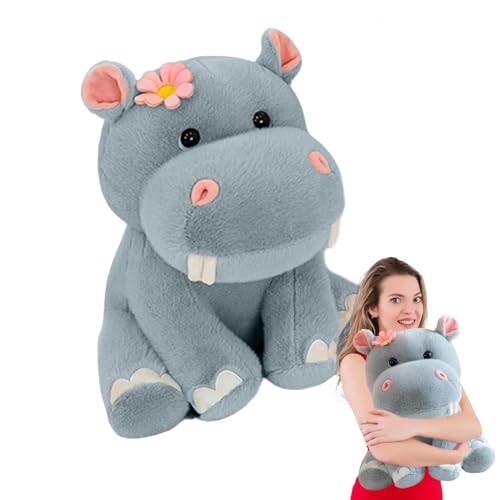 Dybnuhoc Hippo Plush, Stuffed Animal Hippo, Plushie Toy, Soft Plush Doll, Comfortable Plush Pillows, Creative Hippo Toy, 21.65 inches Birthday Plush, Cuddly Hippo Toy, Kids Plush Doll, von Dybnuhoc