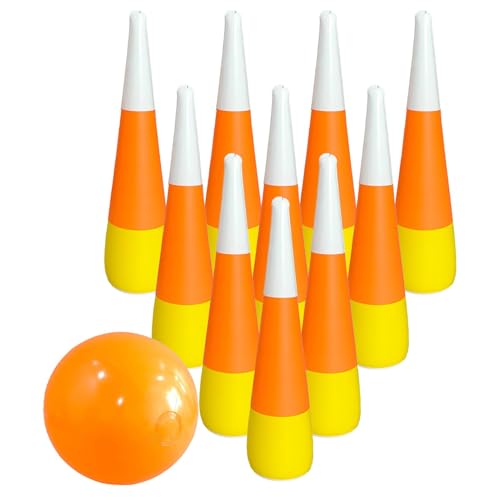 Dybnuhoc Inflatable Bowling Game Outdoor for Kids, Fun Bowling Toys Set for Parties, Educational Motor Skills Toys with Bowling Pins, Perfect for Christmas and Birthday Celebrations von Dybnuhoc