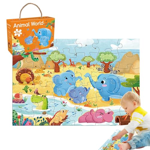 Dybnuhoc Ozeantiere-Puzzle, Dinosaurier-Puzzles für Kinder - 36-teilige lustige Lernspielzeug-Puzzles - Puzzlespiel für Kinder, Mädchen, Kleinkinder für Zuhause, Schule, Outdoor von Dybnuhoc