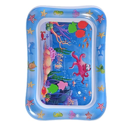 Dybnuhoc Sensorische Wassermatte, Wassersensorische Spielmatte - Welpen-Spielmatte | Wasser-Spielmatte, sensorisches Pad, Haustier-Kühlmatte mit Fisch, Indoor-Spiel für Babys von Dybnuhoc