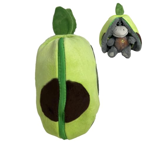 Dybnuhoc Sleeping Plush Animal Donkey with Soft Sound Features, Realistic Breathing Mechanism, Musical Lights for Children, Perfect Sleep Companion for Kids, for Little Animal Lovers von Dybnuhoc