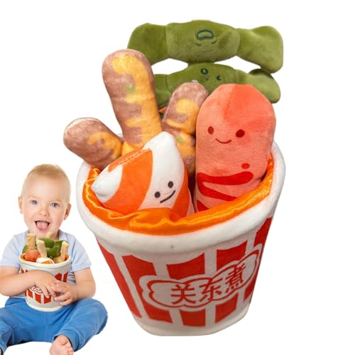 Dybnuhoc Stuffed Food Plush Toy, Spicy Hot Pot Plush Toy with Oden Design, Unique Stuffed Food Plush for Kids, Creative Soft Toy Set Ideal for Play and Decoration, Great for Boys and Girls' Rooms von Dybnuhoc