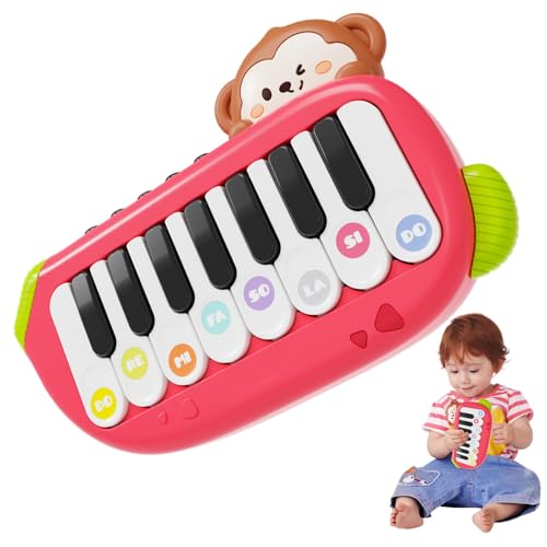 Kleines Klavier, Affen-Musikspielzeug, Vorschul-Lernklavier, Kinderklaviertastatur, pädagogisches Instrumentenspielzeug, Kleinkind-Musikspielzeug, Spielzeugklavier für Kinder, Lernmusikspielzeug, Musi von Dybnuhoc