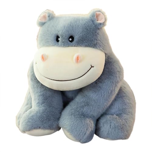 Stuffed Hippo, Hippopotamus Plush Toy, Soft Hippo Doll, Cute Plushies Toy, Hippo Doll Pillow,9.84x7.87x10.63 Inches Hippo Plushie For Kids, Stuffed Animal Hippo, Soft Hippo Pillow, Hippo Bed Pillow, von Dybnuhoc