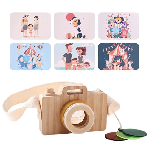 Wooden Pretend Camera Toy, Kids Photography Toy, Portable Wooden Camera, Pretend Play Camera, Educational Camera Toy, with Wrist Strap, Creative Role Play Toy, Safe Kids Camera for Kids von Dybnuhoc