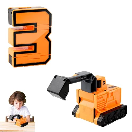 Dyeulget 2 Anzahl Bots transformieren | Actionfigur Lernspielzeug | Number-Bots Toy Lernspielzeug, Lernspielzeug für Kleinkinder, Karnevalspreise, Weihnachtsspielzeug, Schatzkiste und Preis für von Dyeulget