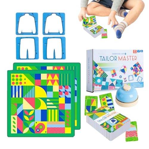 Dyeulget Fabric Tailor Master-Spiel,Tailor Master-Brettspiel,Formpassendes Brettspielspielzeug - Kinderspielzeug zum pädagogischen Denken, Konzentrationstraining, Zeichnen, Farbabstimmung, interaktive von Dyeulget