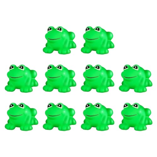 Dyeulget Froschspielzeug für Kinder,Froschfigur,Niedliche grüne Froschfiguren - Quietschender und schwimmender Frosch, Badespielzeug für die Badewanne, lustiger grüner Frosch, Gummi-Badespielzeug, von Dyeulget