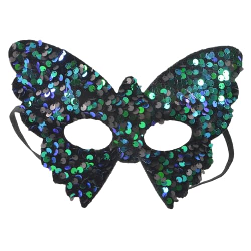 Dyeulget Maskerade Gesichtsbedeckung | Bling Maskerade Gesichtsbedeckung für Frauen - Pailletten Design halbe Gesichtsbedeckung Mädchen Kostüm Cosplay Gesichtsbedeckung von Dyeulget