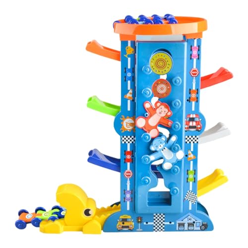 Dyeulget Rennstreckenspielzeug, Autorampenspielzeug - Auto Ramp Racer Kinder Rennstrecke Spielzeug Puzzle Aufklärung | Dinosaurier-Autospuren, pädagogisches Autospur-Spielzeug für Jungen, Mädchen, von Dyeulget