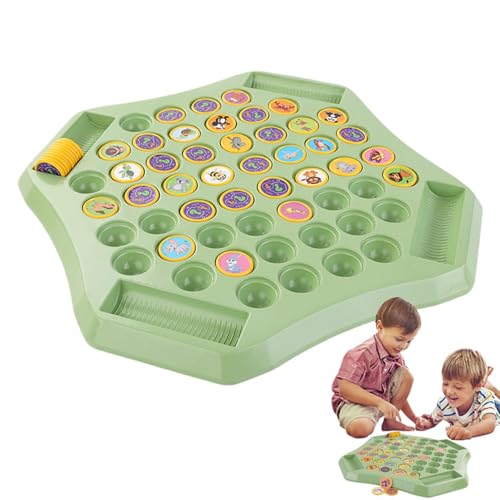 Dyeulget Schachspiele für Kinder, Reise-Bingo,Interaktives Kampfspiel-Schachbrett - Lernspielzeug, Konzentrationsspiel, Brettspiele für Kinder, Strategiespielzeug für 2–4 Spieler von Dyeulget