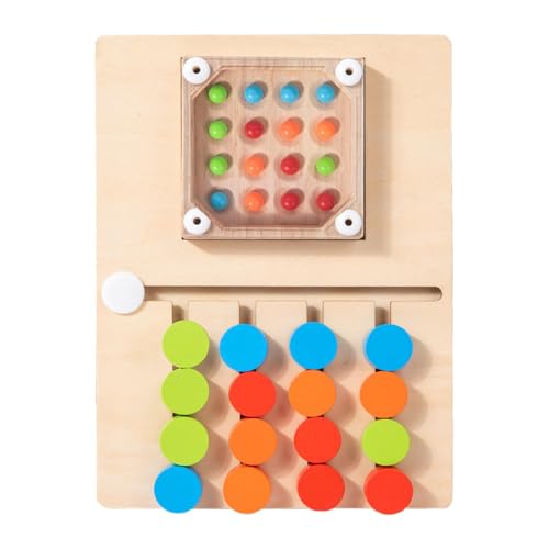 Dyeulget Schiebepuzzle für Kinder, farblich passendes Holzpuzzle | Farbform-Matching-Brettspiel für Denksportspaß - Shake Beads Handheld-Spiel Mädchen entwickeln Feinmotorik von Dyeulget