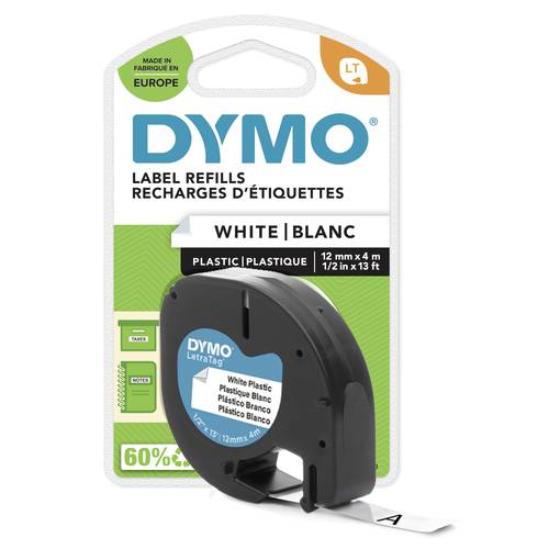 DYMO 91221 Schriftband Bandfarbe: Perlweiß Schriftfarbe: Schwarz 12mm 4m S0721660 von Dymo