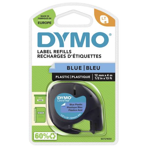 DYMO LT Schriftband Bandfarbe: Ultrablau Schriftfarbe: Schwarz 12mm 4m S0721650 von Dymo