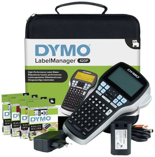 DYMO LabelManager 420P Set Beschriftungsgerät Geeignet für Schriftband: D1 6 mm, 9 mm, 12 mm, 19mm von Dymo