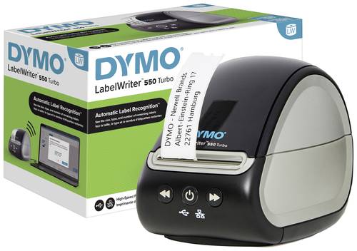 DYMO Labelwriter 550 Turbo Etiketten-Drucker Thermodirekt 300 x 300 dpi Etikettenbreite (max.): 61mm von Dymo