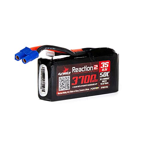 11.1V 3700mAh 3S 50C Reaction 2 LiPo Battery: EC3 von Dynamite