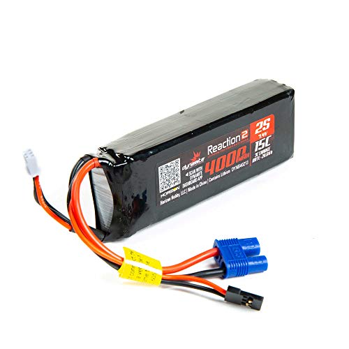 7.4V 4000mAh 2S 15C Reaction 2.0 LiPo Receiver Battery: Universal Receiver, EC3 von Dynamite