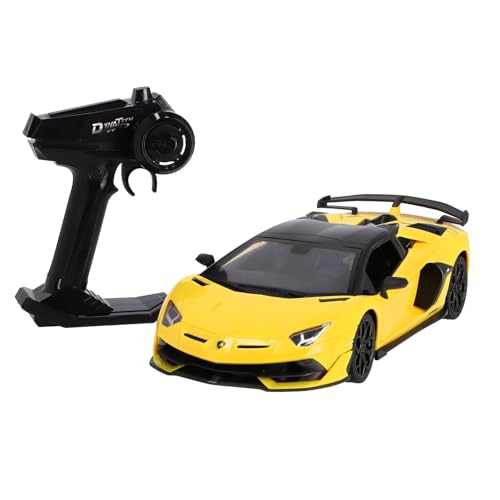 Dynatech Lamborghini Aventador RC Auto 1:14 Gelb | Ferngesteuertes Fahrzeug mit 2,4 GHz Steuerung & LED-Scheinwerfern | 12 km/h Rennspaß für Kinder ab 3 Jahren von Dynatech