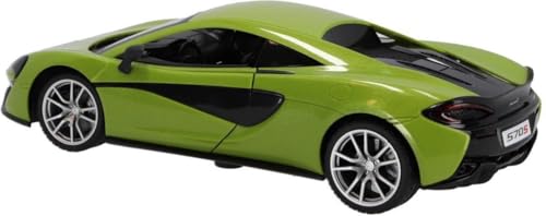 Dynatech McLaren 570S RC Auto 1:14 Neongrün | Ferngesteuertes Fahrzeug mit 2,4 GHz Steuerung & 12 km/h Höchstgeschwindigkeit | Für Kinder ab 3 Jahren von Dynatech