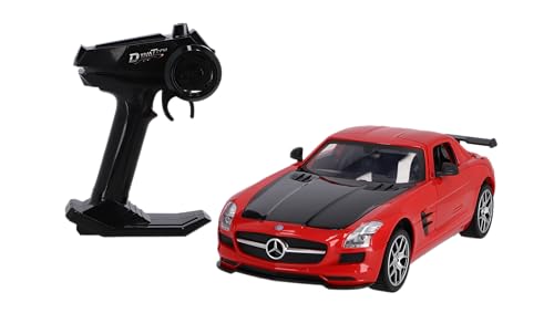 Dynatech Mercedes-Benz SLS AMG GT| 1:14 Ferngesteuertes Auto in Rot mit 2,4 GHz, Öffnenden Türen und 12 km/h – Rennsportspaß für Kinder ab 3 Jahren von Dynatech