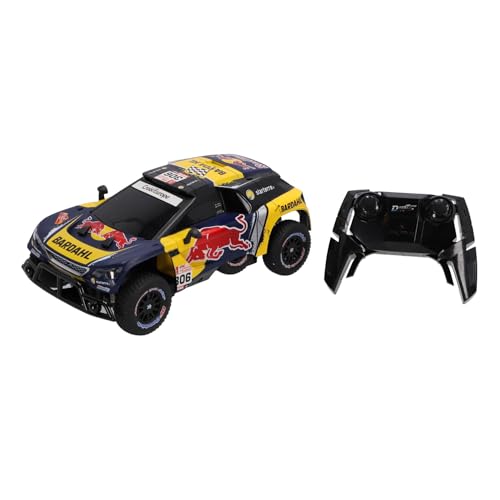 Dynatech Peugeot Red Bull Rallyeauto | Ferngesteuertes 1:16 R/C Auto mit 2,4 GHz, bis 15 km/h, authentisches Design, witterungsbeständig – Motorsportspaß für Kinder und Erwachsene von Dynatech